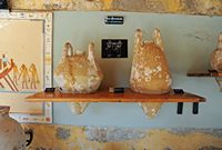Le musée d'archéologie sous-marine de Bodrum en Anatolie. Amphores égyptiennes. Cliquer pour agrandir l'image.