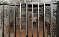 Le musée d'archéologie sous-marine de Bodrum en Anatolie. Une reconstitution de la prison. Cliquer pour agrandir l'image.