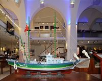 Le musée maritime de Bodrum en Anatolie. Maquette d'un bateau de pêche. Cliquer pour agrandir l'image.