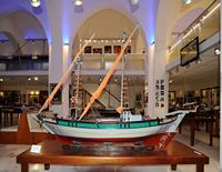 Le musée maritime de Bodrum en Anatolie. Maquette de bateau de transport de type « perema ». Cliquer pour agrandir l'image.