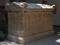 La ville de Selçuk en Anatolie. Sarcophage aux Muses au Musée d'Éphèse (auteur Daniel Villafruela). Cliquer pour agrandir l'image.