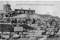 L'ancien observatoire du puy de Dôme (carte postale). Cliquer pour agrandir l'image.