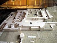 Le Temple de Mercure du Puy de Dôme. Maquette. Cliquer pour agrandir l'image.