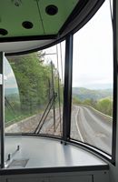 Le train panoramique du Puy de Dôme. La descente du puy de Dôme en train panoramique. Cliquer pour agrandir l'image.