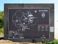 Le Puy de Dôme en Auvergne. Panneau d'information. Cliquer pour agrandir l'image.