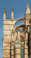 La cathédrale de Palma de Majorque. Chevet de la Cathédrale. Cliquer pour agrandir l'image dans Adobe Stock (nouvel onglet).