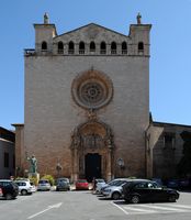 Das Franziskanerkloster Palma - Fassade der Basilika des Heiligen Franziskus. Klicken, um das Bild in Adobe Stock zu vergrößern (neue Nagelritze).
