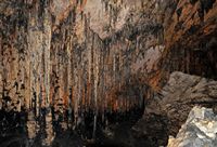 The Arta Caves in Mallorca - Hall of Columns. Click to enlarge the image in Adobe Stock (new tab).