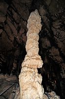 The Arta Caves in Mallorca - The Virgin of the Pillar (Virgen del Pilar). Click to enlarge the image in Adobe Stock (new tab).