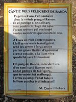 Das Heiligtum von Cura de Randa Mallorca - Gedicht Miquel Costa i Llobera. Klicken, um das Bild in Adobe Stock zu vergrößern (neue Nagelritze).