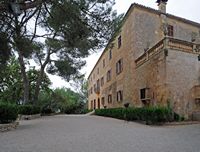 The Finca Els Calderers Sant Joan Mallorca - Front of the mansion. Click to enlarge the image in Adobe Stock (new tab).