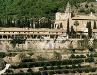 Het kartuizerklooster van Valldemossa in Majorca - Kartuizerklooster van Valldemossa. Klikken om het beeld te vergroten.
