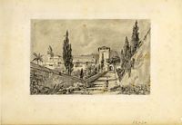 The Charterhouse of Valldemossa - Drawing of the Charterhouse of Valldemossa by Joseph Bonaventure