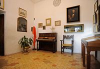 Het kartuizerklooster van Valldemossa in Majorca - Mallorcaanse Piano, cel nr. 2 Chopin en Sand. Klikken om het beeld te vergroten.