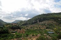 La Chartreuse de Valldemossa à Majorque. Vue depuis la cellule n° 4 de la Chartreuse. Cliquer pour agrandir l'image.