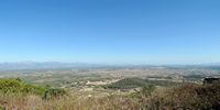 Le nord de la plaine de Majorque vu depuis le sanctuaire de Cura. Cliquer pour agrandir l'image.