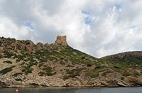 O parque nacional de Cabrera em Maiorca  - O castelo empinará. Clicar para ampliar a imagem.