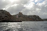Het eiland van Cabrera in Majorca - Het kasteel van Cabrera. Klikken om het beeld te vergroten.