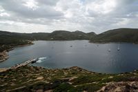 L'île de Cabrera à Majorque. La crique d'Es Port. Cliquer pour agrandir l'image.