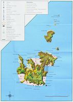 L'île de Cabrera à Majorque. Carte de l'île. Cliquer pour agrandir l'image.