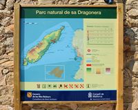 Het plan van het Natuurlijke Park van Sa Dragonera. Klikken om het beeld te vergroten.