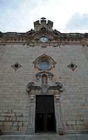 Het klooster van Lluc in Majorca - Basiliek van Lluc. Klikken om het beeld te vergroten.