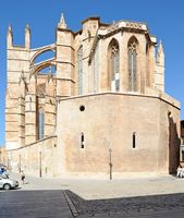 De kathedraal van Palma de Mallorca - De apsis. Klikken om het beeld te vergroten.
