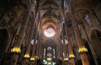 La cathédrale de Palma de Majorque. Grande rosace. Cliquer pour agrandir l'image.