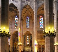 Kathedrale von Palma - Glasmalerei. Klicken, um das Bild zu vergrößern.