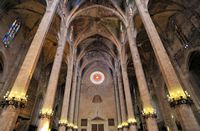 A catedral de Palma de Maiorca - Muro ocidental. Clicar para ampliar a imagem.
