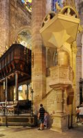 De kathedraal van Palma de Mallorca - Stoel. Klikken om het beeld te vergroten.