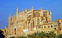 A catedral de Palma de Maiorca - capela de São Pedro durante os trabalhos. Clicar para ampliar a imagem.