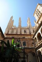 A catedral de Palma de Maiorca - Fachada lateral do norte. Clicar para ampliar a imagem.