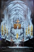 A catedral de Palma de Maiorca - Legenda da capela real. Clicar para ampliar a imagem.