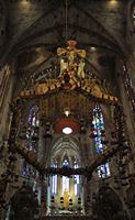 La cathédrale de Palma de Majorque. Le baldaquin de la chapelle royale. Cliquer pour agrandir l'image.