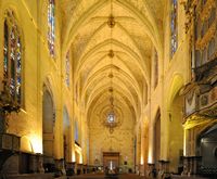 Het Franciscaner klooster van Palma de Mallorca - Kerk van de Basiliek van Sint-Franciscus. Klikken om het beeld te vergroten.