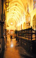 O mosteiro franciscano de Palma de Maiorca - Igreja basílica de São Francisco. Clicar para ampliar a imagem.
