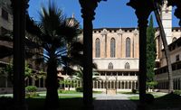 Het Franciscaner klooster van Palma de Mallorca - Tuin van het klooster. Klikken om het beeld te vergroten.