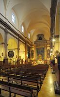 Le nord-est de la vieille ville de Palma de Majorque. Église des Capucins. Cliquer pour agrandir l'image.