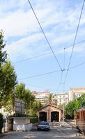 El noreste de la ciudad vieja de Palma - Estación de tren de Sóller en Palma de Mallorca - Haga Click para agrandar