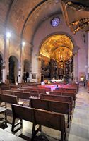 O nordeste da velha cidade de Palma de Maiorca - Igreja de São Miguel. Clicar para ampliar a imagem.