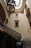 Le nord-ouest de la vieille ville de Palma de Majorque. Escaliers du musée d'art contemporain. Cliquer pour agrandir l'image.