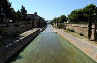 Palma western Born - The canalised river. Click to enlarge the image.