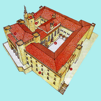 Het paleis van de Almudaina van Palma de Mallorca - Model van het Paleis van Almudaina. Klikken om het beeld te vergroten.