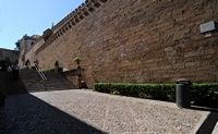 Le palais de l'Almudaina à Palma de Majorque. Remparts. Cliquer pour agrandir l'image.