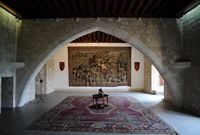 Het paleis van de Almudaina van Palma de Mallorca - Zaal van de Troon. Klikken om het beeld te vergroten.