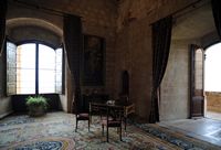 Het paleis van de Almudaina van Palma de Mallorca - Eetkamer van het paleis van de koning. Klikken om het beeld te vergroten.