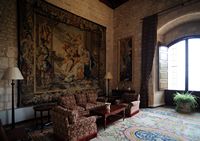Almudaina Palast in Palma de Mallorca - Esszimmer des Palastes des Königs. Klicken, um das Bild zu vergrößern.