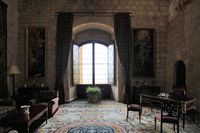 Het paleis van de Almudaina van Palma de Mallorca - Eetkamer van het paleis van de koning. Klikken om het beeld te vergroten.