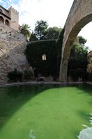 Het paleis van de Almudaina van Palma de Mallorca - De boog van de Drassana Musulmana. Klikken om het beeld te vergroten.